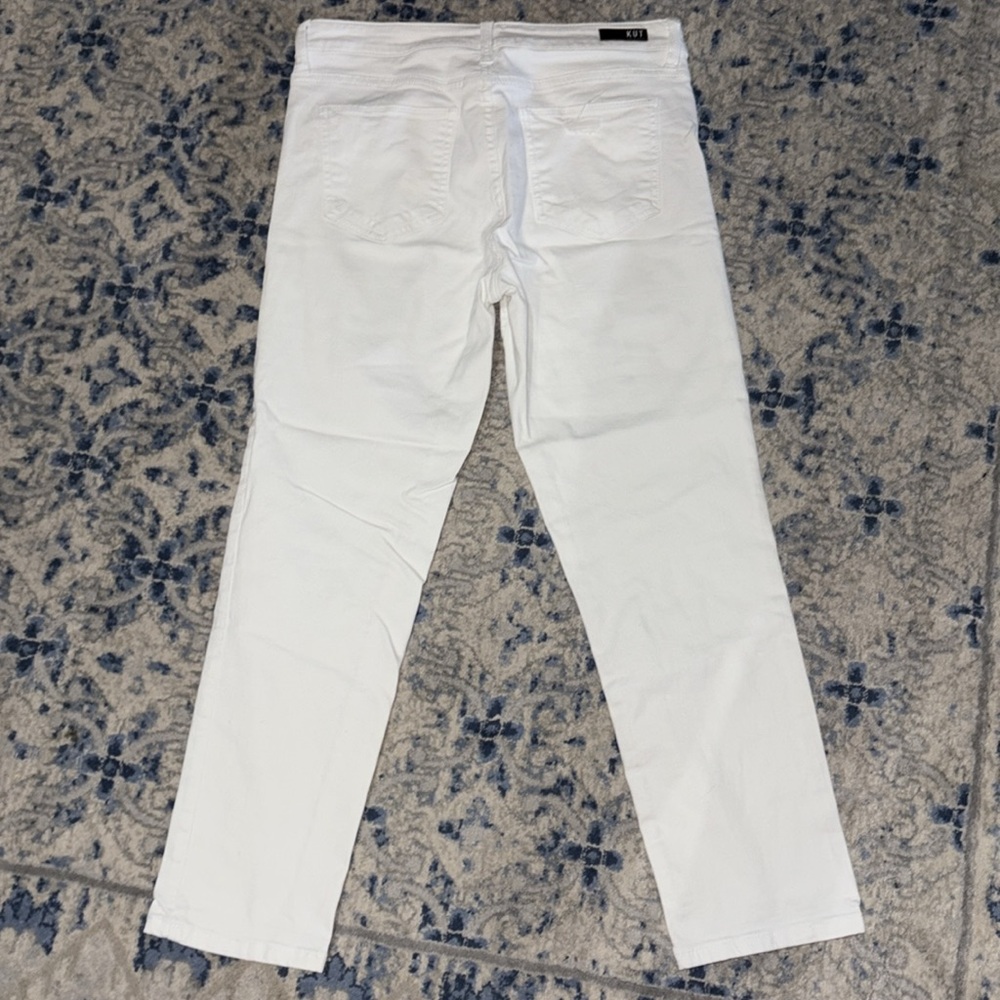 Kut from the Kloth White Straight Leg crop Jeans - Picture 3 of 8